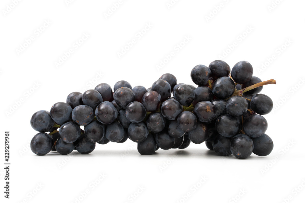 purple grape isolated on white