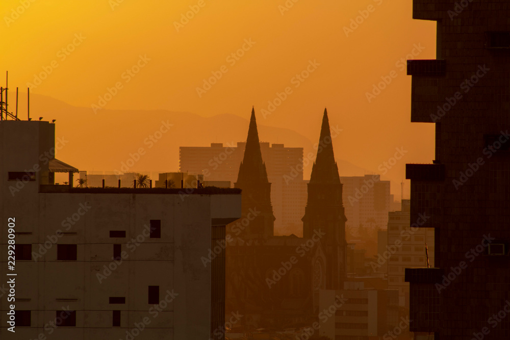 Fototapeta premium skyline at sunset