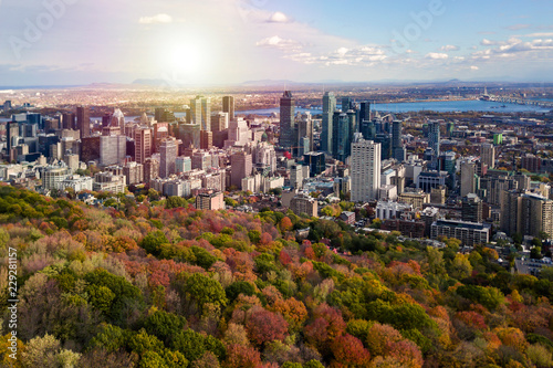 Montreal autumn season coulors photo