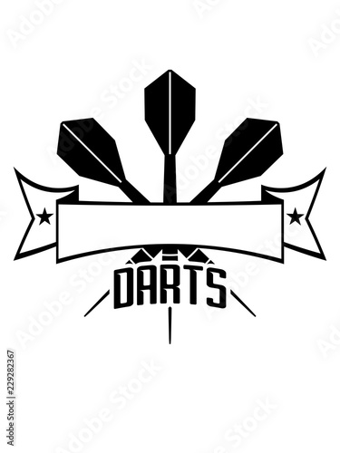logo text spielen darts verein club werfen dart pfeil sport spaß spiel freunde team crew wurfpfeil banner schreiben name design