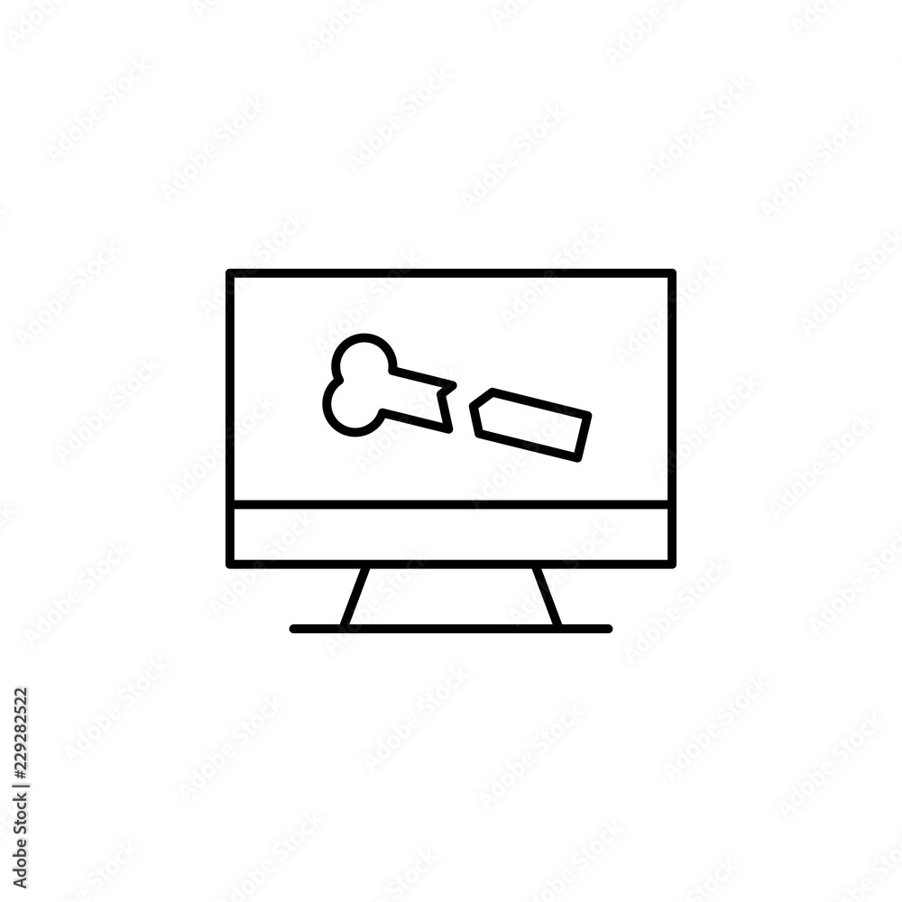 bone broken, computer icon. Element of medicine for mobile concept and web apps icon. Thin line icon for website design and development, app development. Premium icon bone broken, computer icon. Element of medicine for mobile concept and web apps icon. Thin line icon for website design and development, app development. Premium icon