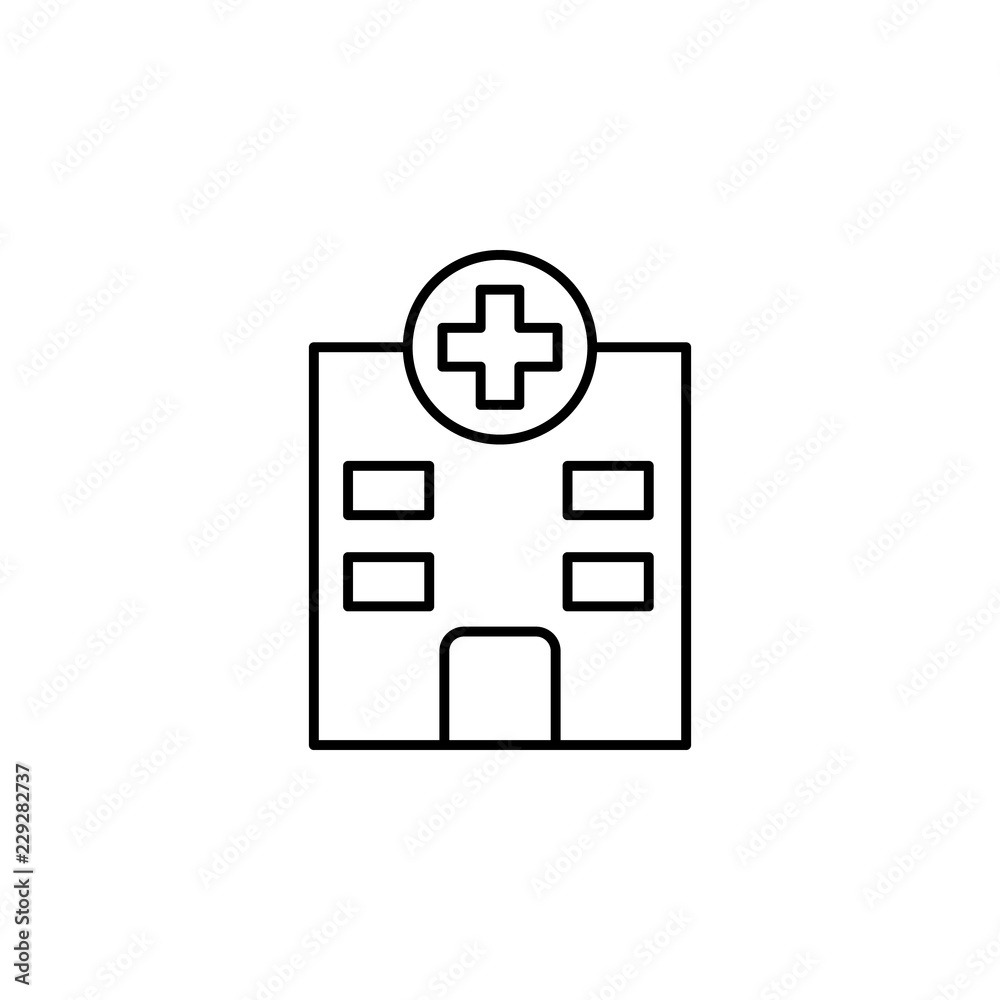hospital building icon. Element of medicine for mobile concept and web apps icon. Thin line icon for website design and development, app development. Premium icon hospital building icon. Element of medicine for mobile concept and web apps icon. Thin line icon for website design and development, app development. Premium icon
