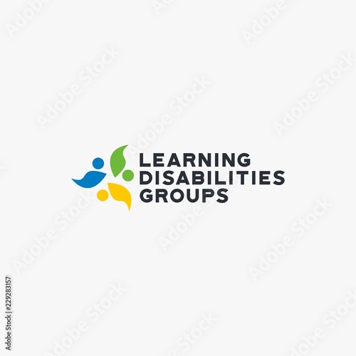 Disabilities logo design vector