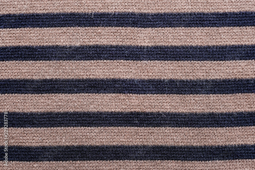 Brown and black striped pattern cotton polyester fabric textured background, Fashion pattern design concept background