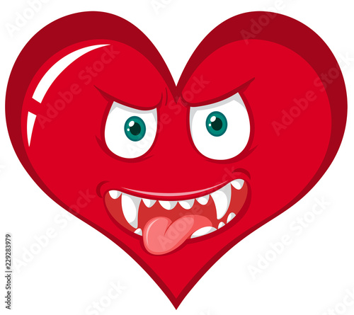 A red heart monster character