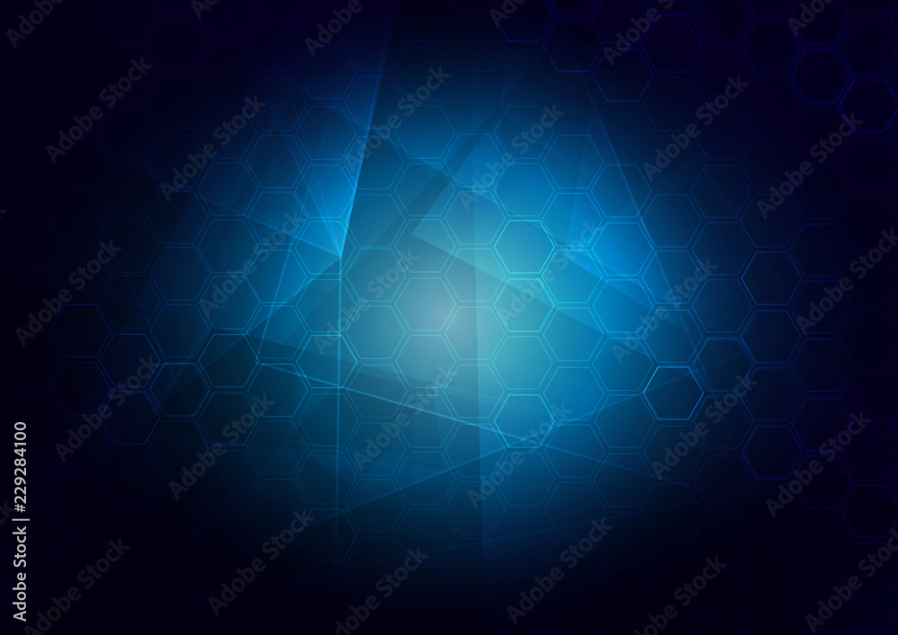 abstract vector technology  grid and hexagon concept technology . illustration vector design