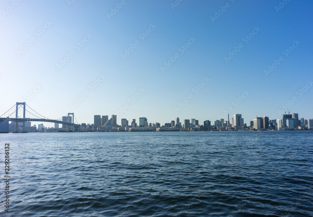 scenery of  Tokyo bay area