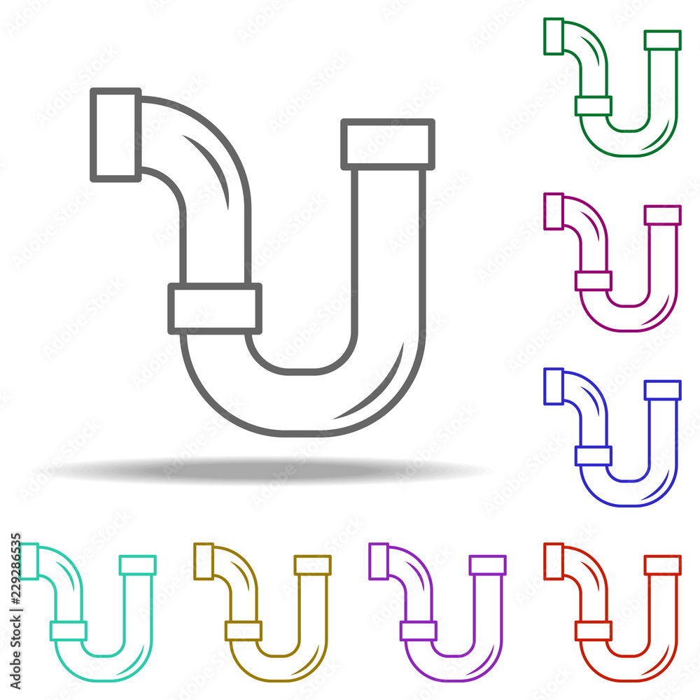 water pipes outline icon. Elements of Construction in multi color style icons. Simple icon for websites, web design, mobile app, info graphics water pipes outline icon. Elements of Construction in multi color style icons. Simple icon for websites, web design, mobile app, info graphics