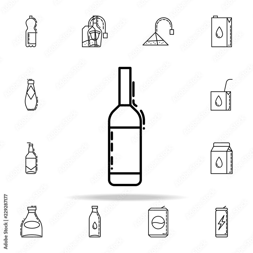 a bottle of wine dusk icon. Drinks & Beverages icons universal set for web and mobile a bottle of wine dusk icon. Drinks & Beverages icons universal set for web and mobile