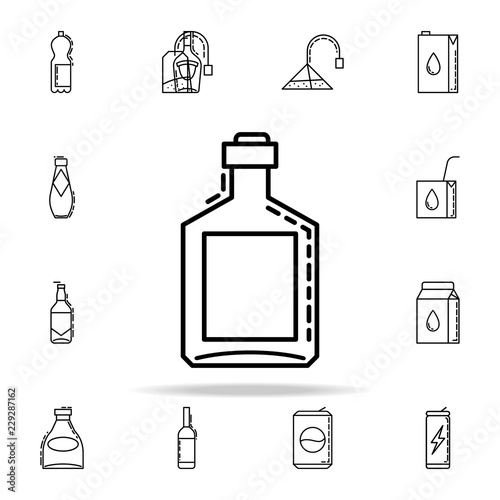 bottle of alcohol dusk icon. Drinks   Beverages icons universal set for web and mobile