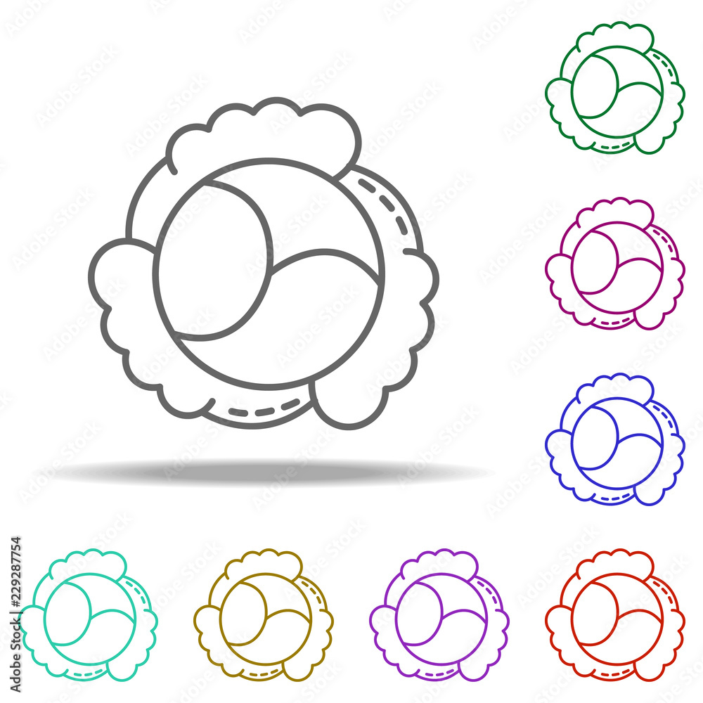 cabbage dusk icon. Elements of Vegetables in multi color style icons. Simple icon for websites, web design, mobile app, info graphics cabbage dusk icon. Elements of Vegetables in multi color style icons. Simple icon for websites, web design, mobile app, info graphics