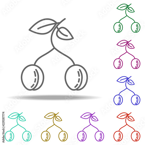 plum dusk icon. Elements of Vegetables in multi color style icons. Simple icon for websites, web design, mobile app, info graphics