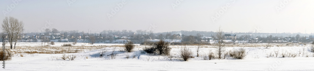 Winter landscape panorama