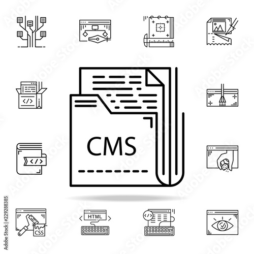 cms icon. Web development icons universal set for web and mobile