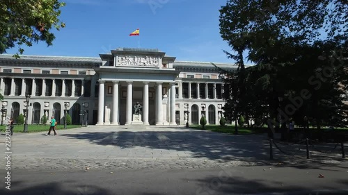 4k footage of the famous Prado Museum of Madrid, Spain photo