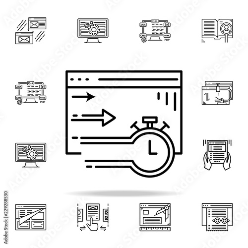 website session icon. Web development icons universal set for web and mobile