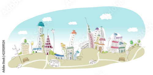 Wallpaper Mural Buildings in a city Torontodigital.ca