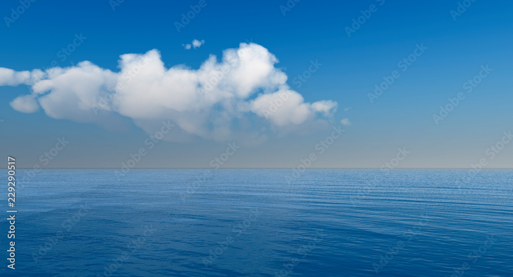 Beautiful sea and clouds sky