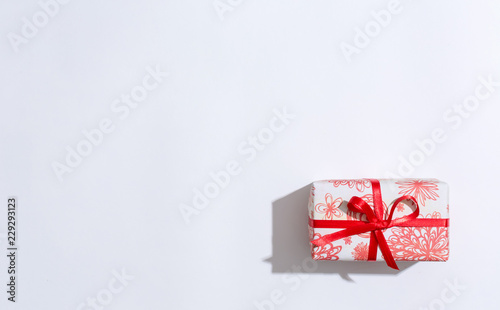 Christmas gift box on a white background