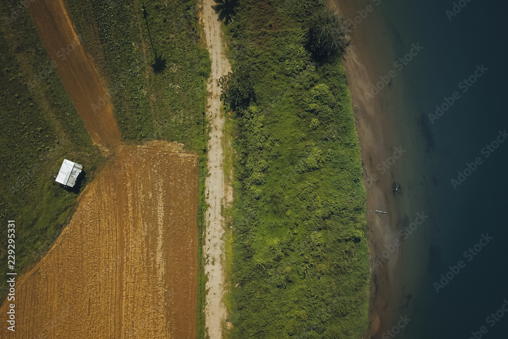 Fotografie Farm Drone Shot Fiji
