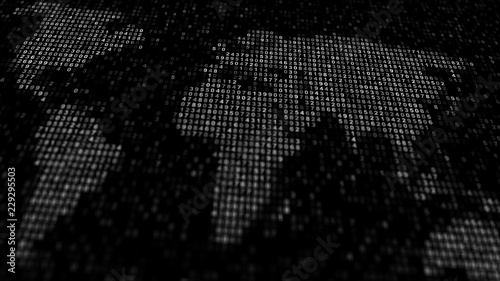 World map of big data digit...