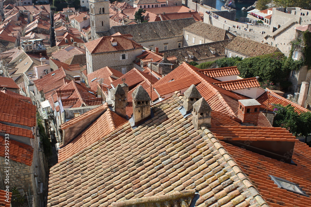 red roofs of old town