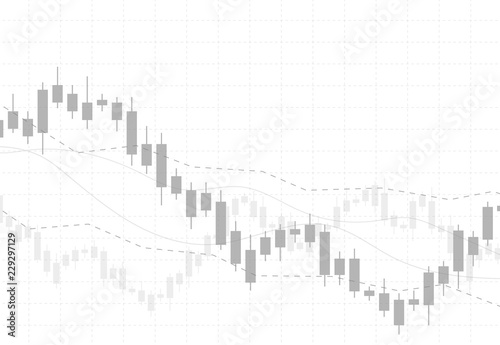 Business candle stick graph chart of stock market investment trading on background design. Bullish point, Trend of graph. Vector illustration