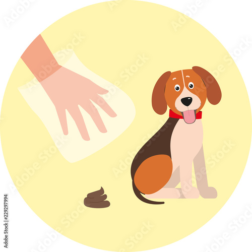 The hand in the package cleans the shit for its pet.