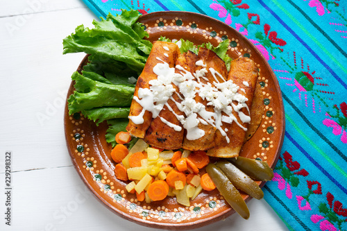 Mexican enchiladas style 