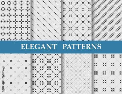 8 different elegant classic patterns. Endless texture can be used for wallpaper, pattern fills, web page background,surface textures,tile, greeting card, scrapbook, backdrop