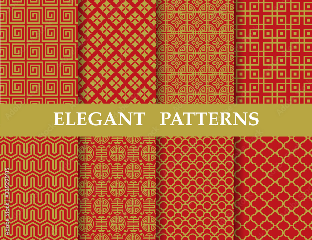chinese texture pattern set, vector illustration chinese texture pattern set, vector illustration