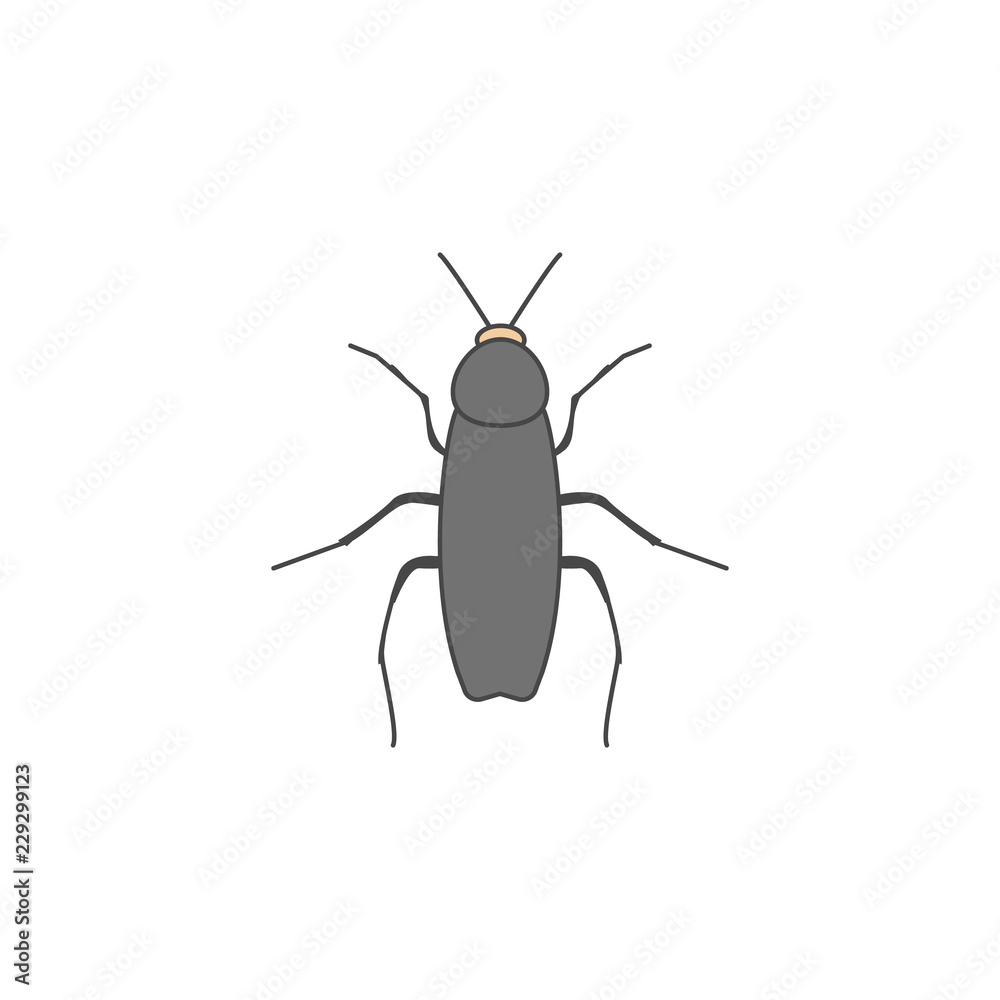 cockroach colored outline icon. One of the collection icons for websites, web design, mobile app