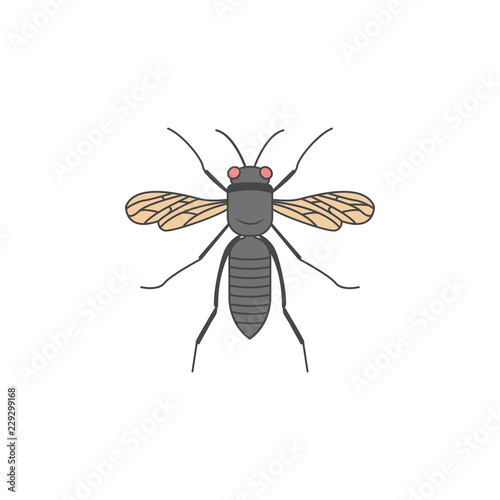 wasp colored outline icon. One of the collection icons for websites, web design, mobile app