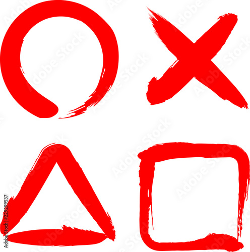 筆文字 丸 バツ 三角 四角 Stock Vector Adobe Stock 筆文字 丸 バツ 三角 四角 Stock Vector Adobe Stock