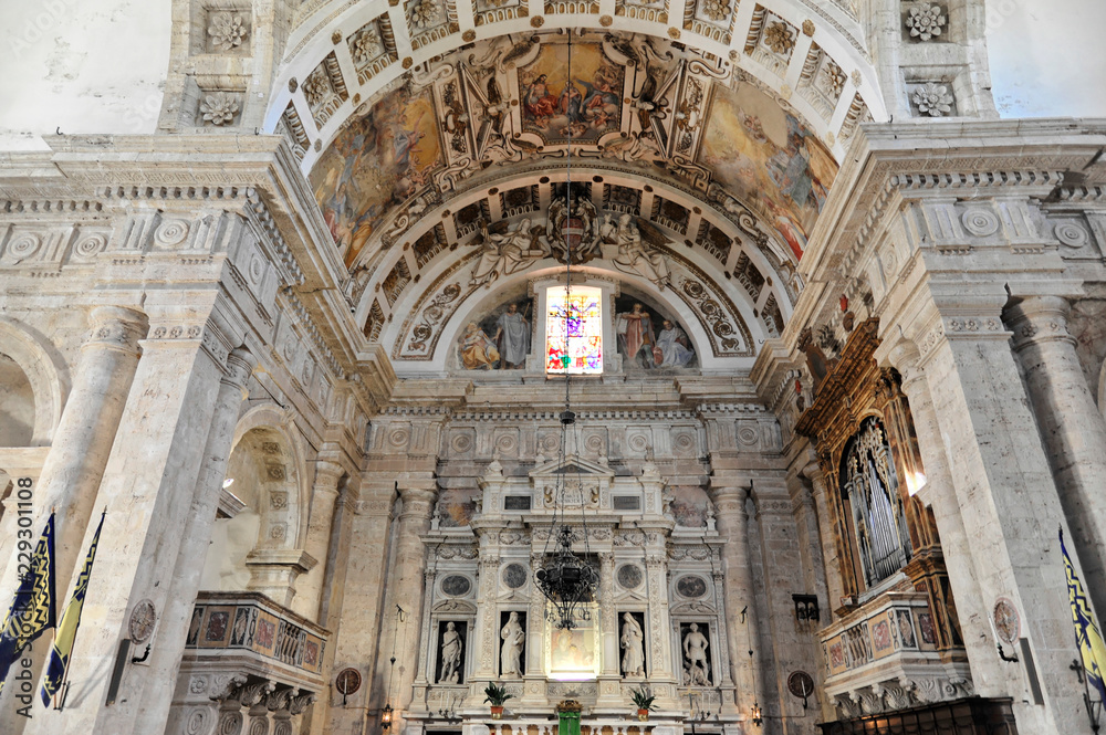 Innenansicht, Wallfahrtskirche, Renaissancekirche San Biagio, Architekt erbaut 1519-1540, Antonio da Sangallo, Montepulciano, Toskana, Italien, Europa