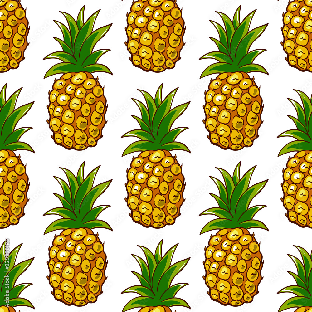 Pineapple Seamless Pattern Pineapple Seamless Pattern