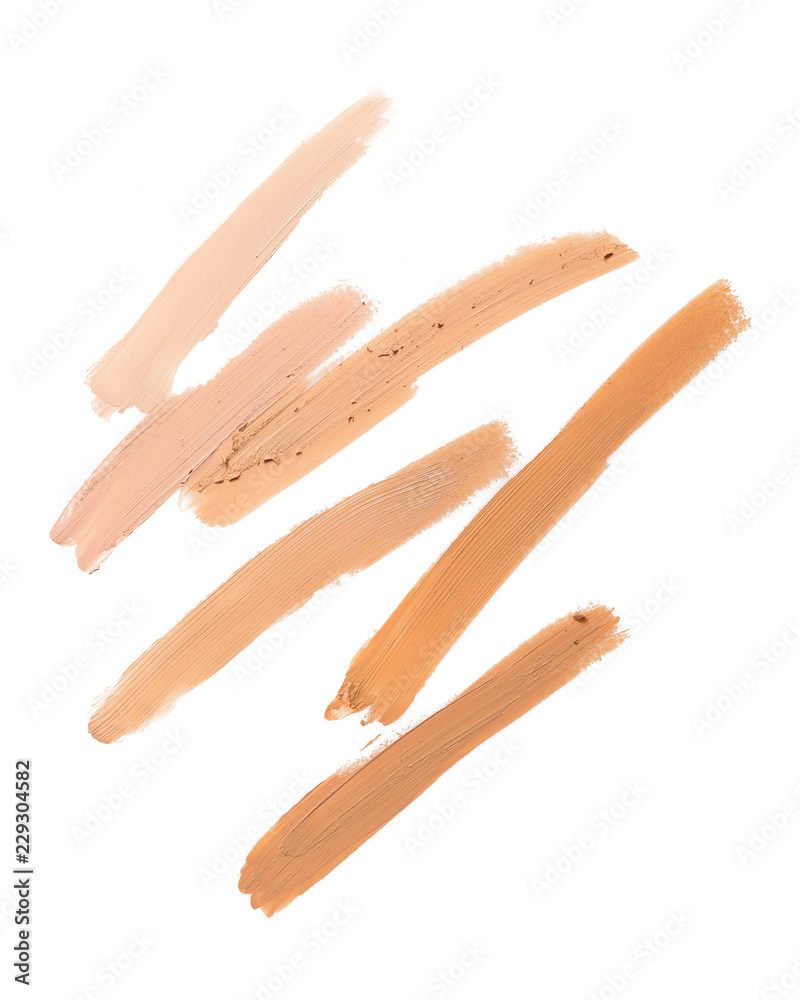 Various tones Make up base paint on background Various tones Make up base paint on background