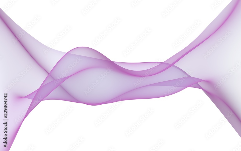 Abstract purple wave. Blue scarf. Bright purple ribbon on white background. Abstract smoke. Raster air background. Vertical image orientation. 3D illustration Abstract purple wave. Blue scarf. Bright purple ribbon on white background. Abstract smoke. Raster air background. Vertical image orientation. 3D illustration