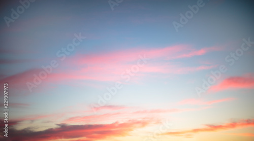 Fototapeta Naklejka Na Ścianę i Meble -  Beautiful pastel cloudy sunset