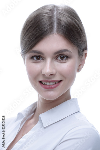 closeup.portrait of a confident young woman