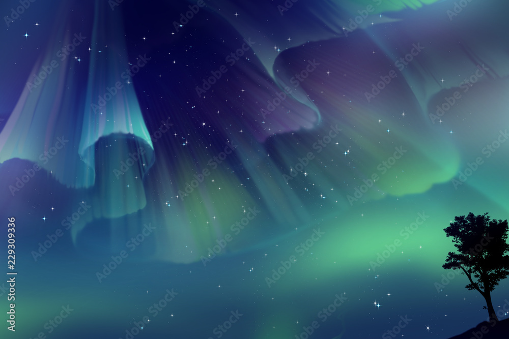 オーロラ Stock イラスト Adobe Stock