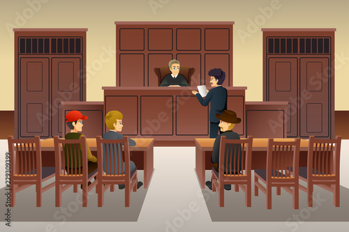 Court Scene Illustration