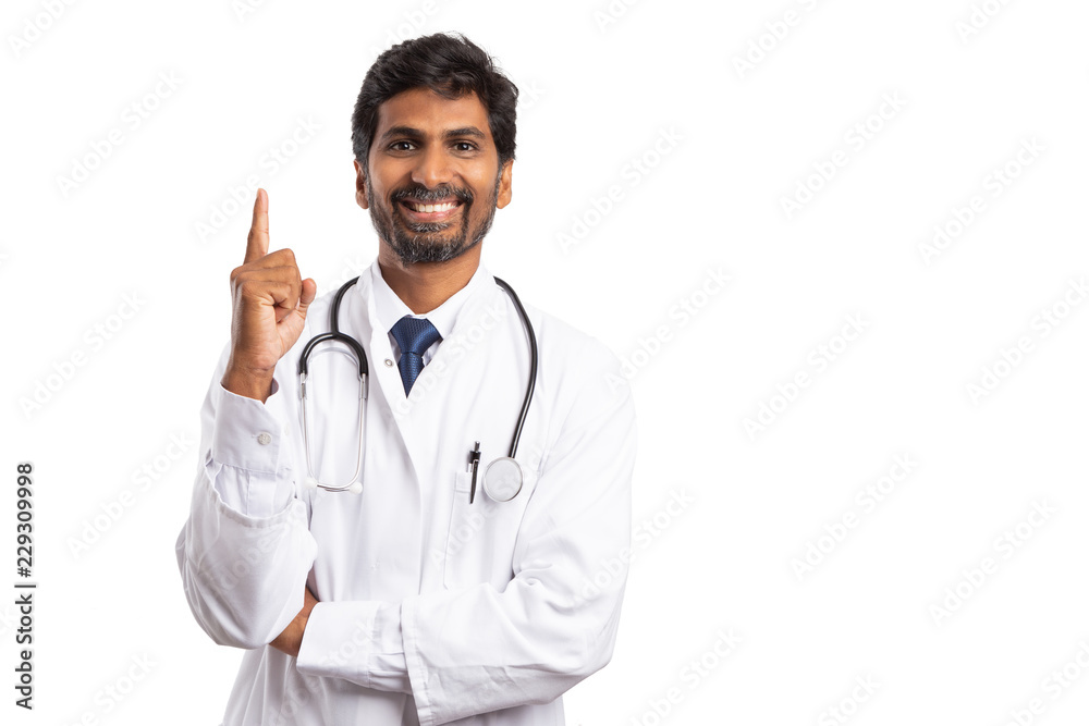 Doctor holding finger up as great idea.