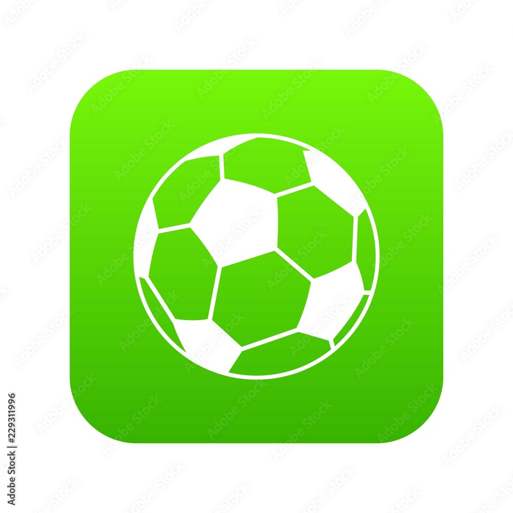 Soccer ball icon digital green for any design isolated on white vector illustration Soccer ball icon digital green for any design isolated on white vector illustration
