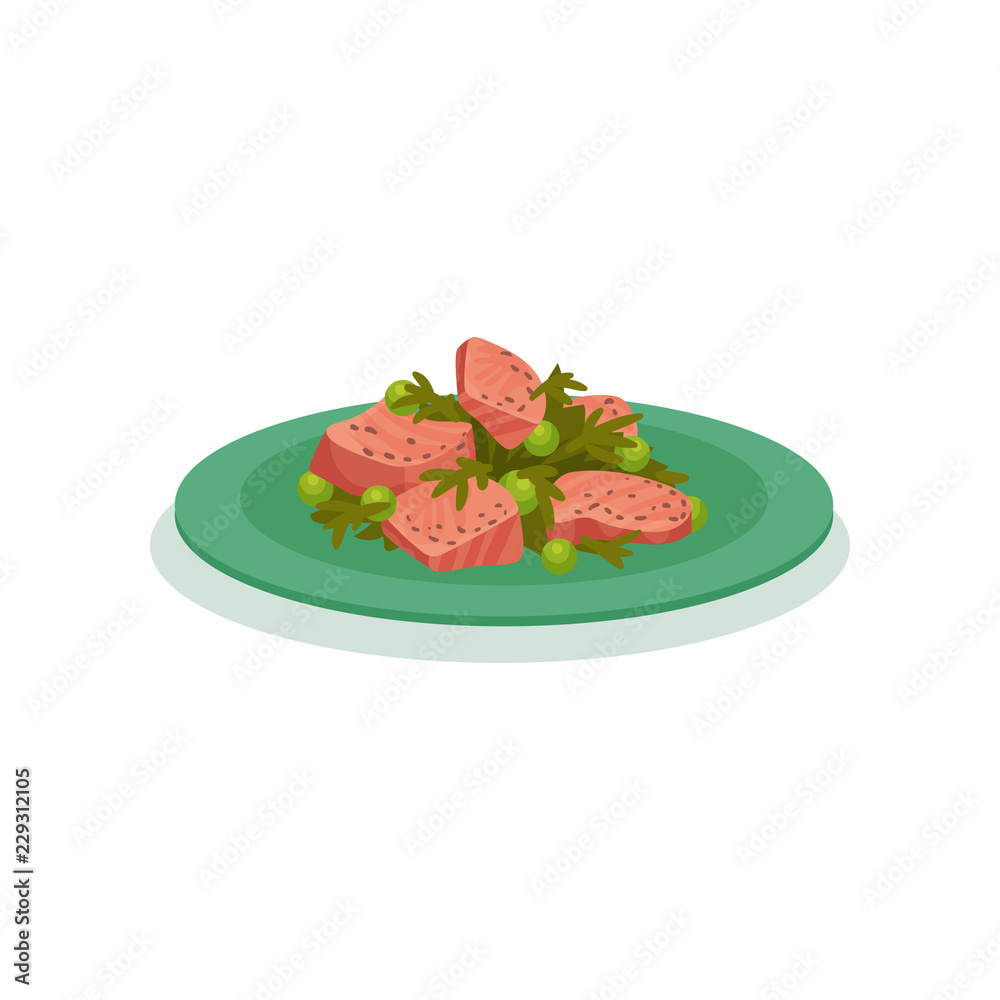 Dahi maach, traditional Indian cuisine food vector Illustration on a white background Dahi maach, traditional Indian cuisine food vector Illustration on a white background