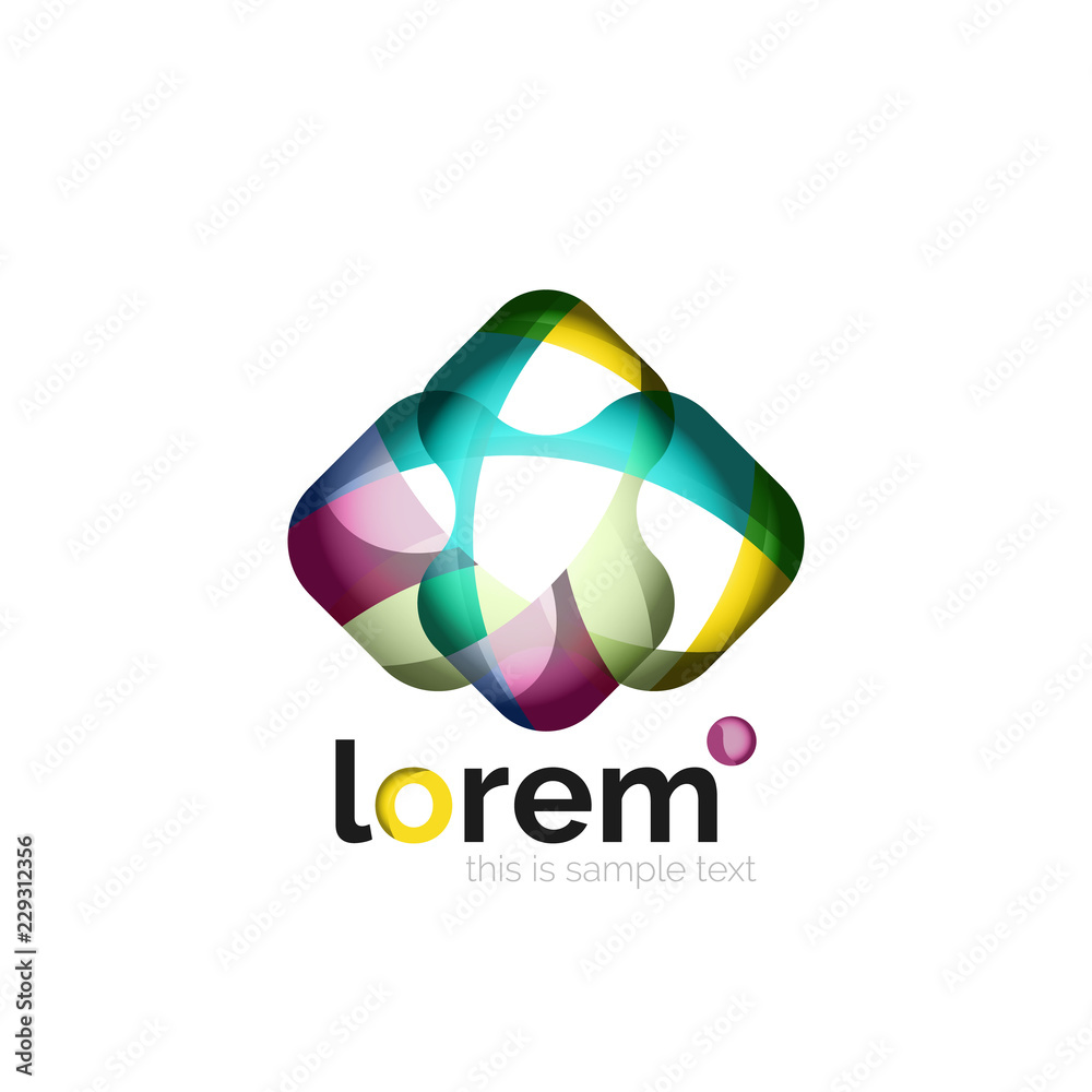Geometric convergence vector business icon Geometric convergence vector business icon