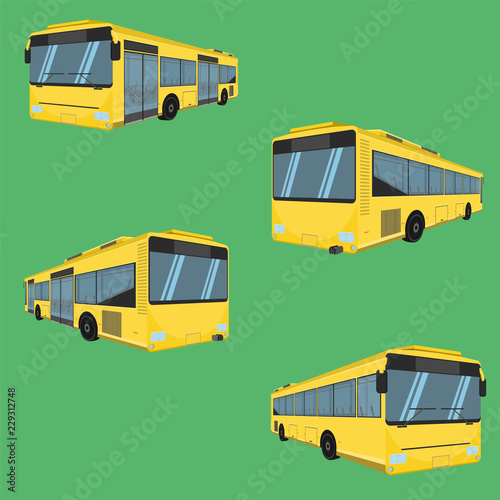the bus driver fare passenger autobus omnibus coach rail bench chair stool armchair seat mattress bolster hassock pad vector illustration