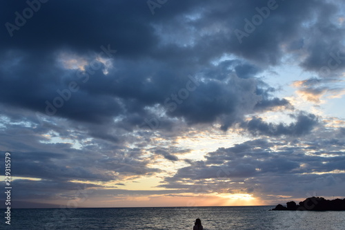 sunset over the sea © Mona