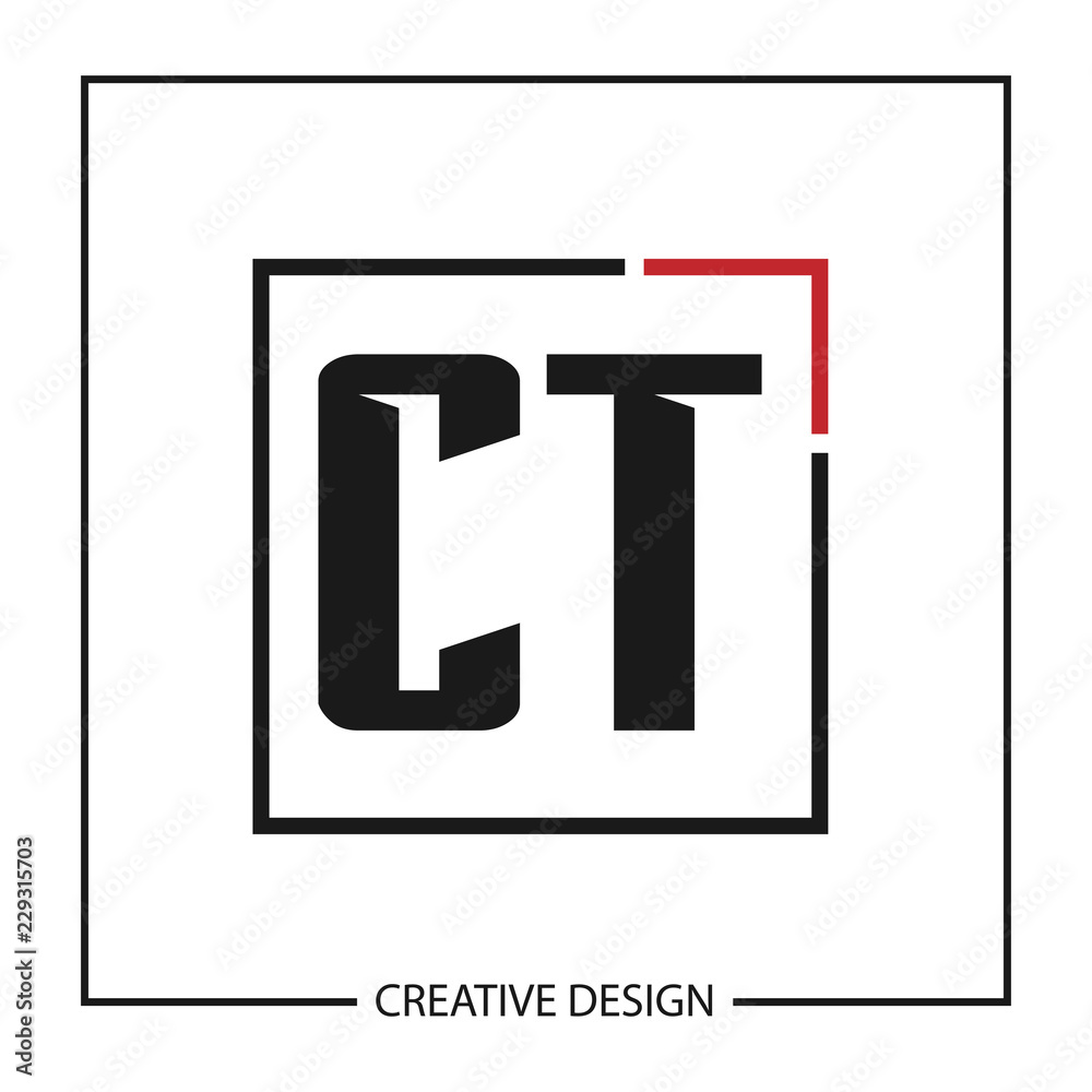 Initial Letter CT Logo Template Design