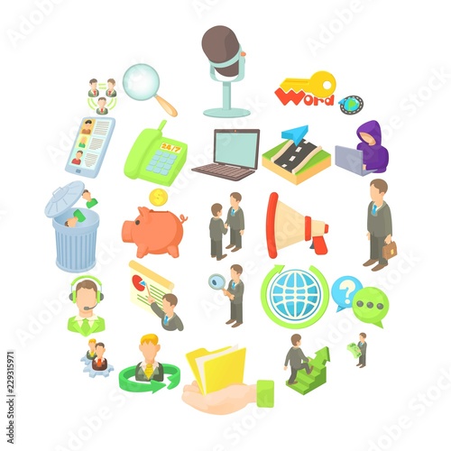 Remittance icons set. Cartoon set of 25 remittance vector icons for web isolated on white background